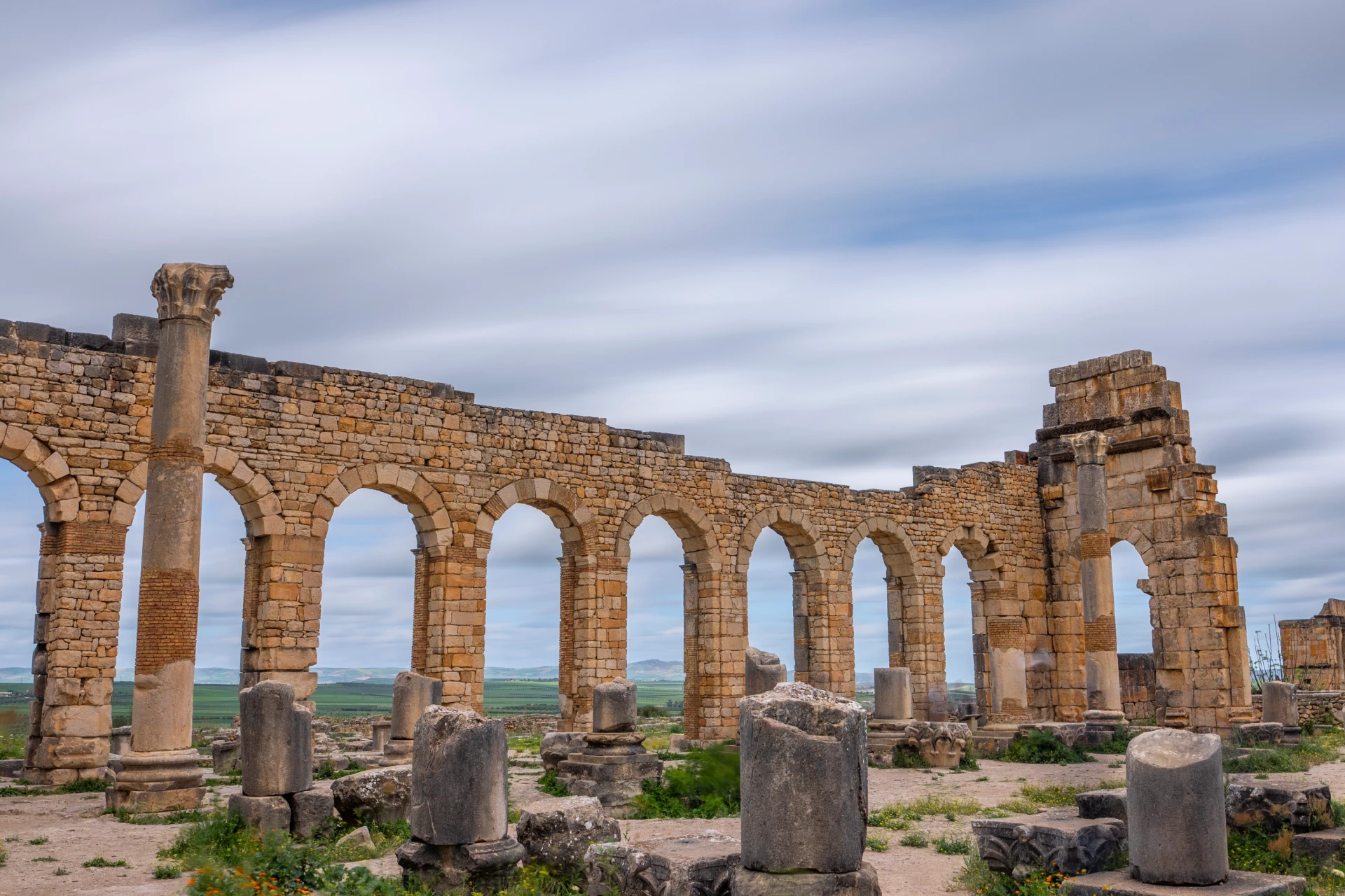 The Roman basilica at Volubilis